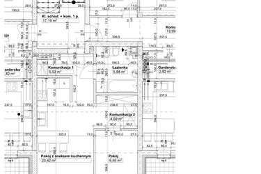 Rzut - Mieszkanie na sprzedaż 2 pokoje o powierzchni 45,97 m² - numer P5 w Osiedle Stara Cegielnia etap VII