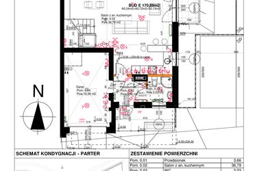 Rzut - Dom na sprzedaż 6 pokoi o powierzchni 156,66 m² - numer E w Domy Klimatyczna
