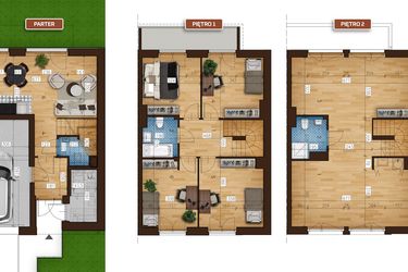 Rzut - Dom na sprzedaż 7 pokoi o powierzchni 145,79 m² - numer 25C/1 w Osiedle Albatrosów