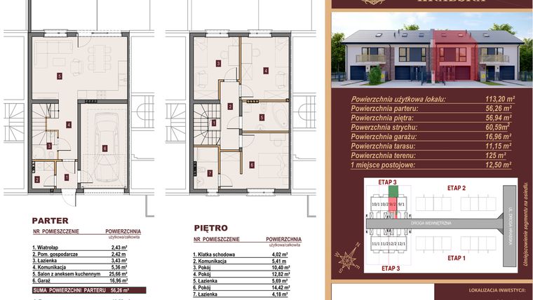 Rzut - Dom na sprzedaż 4 pokoje o powierzchni 113,2 m² - numer 9/2 w Dzielnica Hrabska