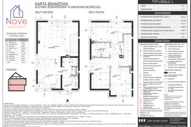 Rzut - Dom na sprzedaż 4 pokoje o powierzchni 84,65 m² - numer F3.1 w Nove Piaseczno 2 etap F
