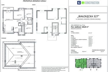 Rzut - Mieszkanie na sprzedaż 4 pokoje o powierzchni 104,64 m² - numer 2B w Białołęcka 327