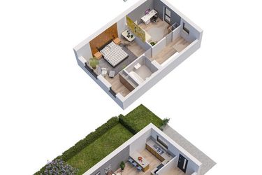 Rzut - Dom na sprzedaż 5 pokoi o powierzchni 127,42 m² - numer 3A w Domy Iwińskie