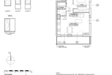 Rzut - Mieszkanie na sprzedaż 2 pokoje o powierzchni 42,97 m² - numer A.3.6.4 w Forma