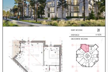 Rzut - Mieszkanie na sprzedaż 2 pokoje o powierzchni 50,12 m² - numer 28 w Grasera 12