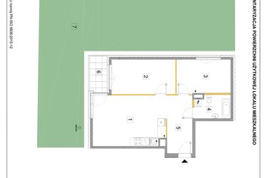 Rzut - Mieszkanie na sprzedaż 2 pokoje o powierzchni 65,79 m² - numer B.03 w Puenta