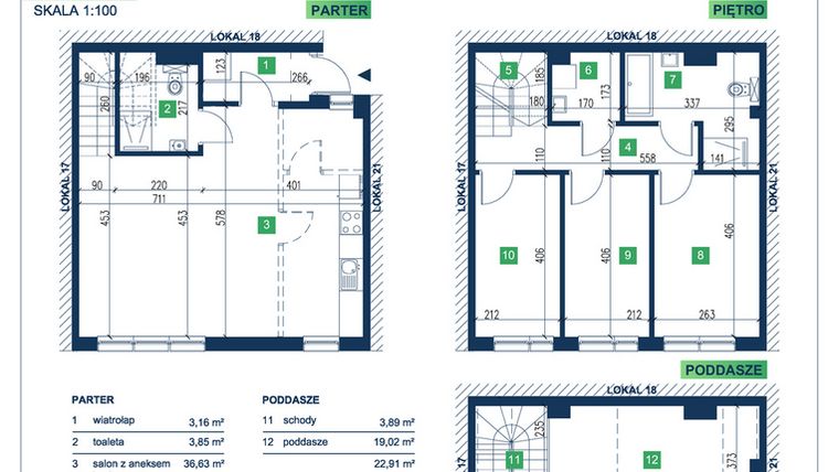 Rzut - Dom na sprzedaż 5 pokoi o powierzchni 113,13 m² - numer 19 w Vista Forest