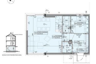 Rzut - Dom na sprzedaż 5 pokoi o powierzchni 116,81 m² - numer 2 w Wille Stolema