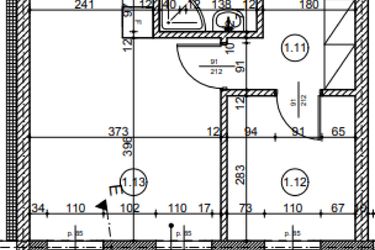 Rzut - Mieszkanie na sprzedaż 2 pokoje o powierzchni 37,13 m² - numer 20.3 w Osiedle Wyszyńskiego