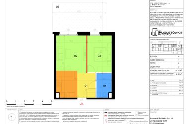 Rzut - Mieszkanie na sprzedaż 2 pokoje o powierzchni 42,12 m² - numer A1 w Augustówka Residence