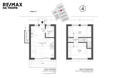 Rzut - Dom na sprzedaż 3 pokoje o powierzchni 49,8 m² - numer B7 w Sea House Wicie