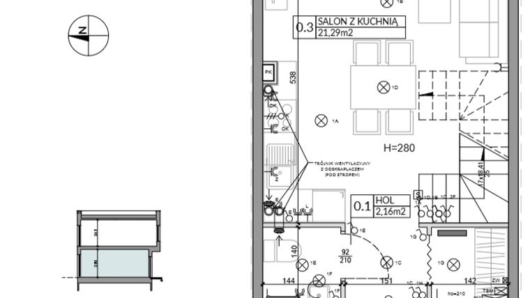 Rzut - Dom na sprzedaż 3 pokoje o powierzchni 62,16 m² - numer 26 w Boska Ksawerowska 2 etap 2