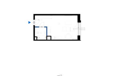 Rzut - Mieszkanie na sprzedaż 1 pokój o powierzchni 30,86 m² - numer 142 w Folwark Scheiblera