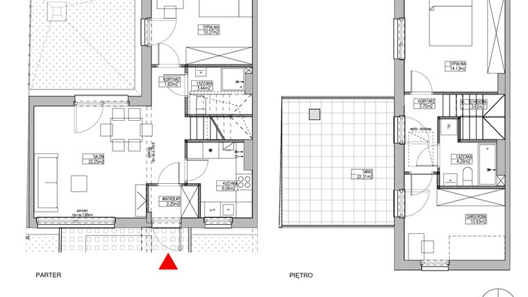 Rzut - Dom na sprzedaż 4 pokoje o powierzchni 82,59 m² - numer RJ5/C2/C11/B w Robyg Jagodno