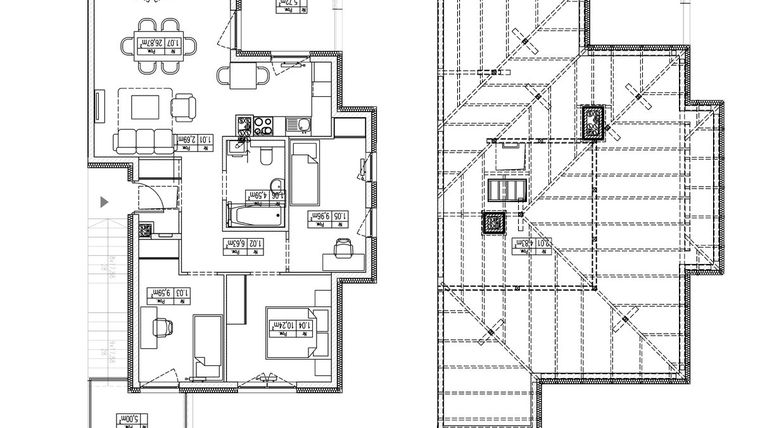 Rzut - Mieszkanie na sprzedaż 4 pokoje o powierzchni 72,48 m² - numer 61.2 w Ogrody Tesoro II