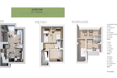 Rzut - Dom na sprzedaż 5 pokoi o powierzchni 127 m² - numer 4.1 w Osiedle Józefów