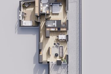 Rzut - Mieszkanie na sprzedaż 3 pokoje o powierzchni 85,19 m² - numer 22/56 w Odrzańskie Bulvary