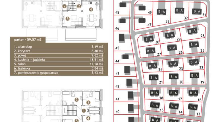 Rzut - Dom na sprzedaż 5 pokoi o powierzchni 115 m² - numer 4A w Osiedle Pola Jurajskie - etap II