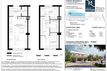 Rzut - Dom na sprzedaż 5 pokoi o powierzchni 80 m² - numer 21 w Millenova