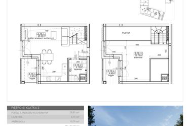 Rzut - Mieszkanie na sprzedaż 1 pokój o powierzchni 52,79 m² - numer 76 w Wave etap II