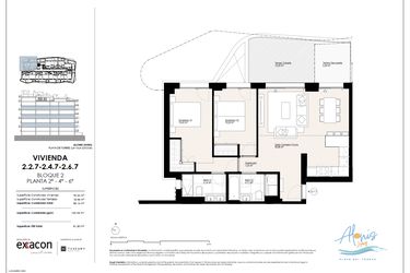 Rzut - Mieszkanie na sprzedaż 2 pokoje o powierzchni 110,04 m² - numer 47. w Alonis Living II