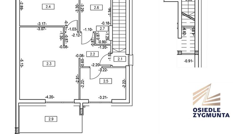 Rzut - Mieszkanie na sprzedaż 3 pokoje o powierzchni 60,15 m² - numer M12 w Osiedle Zygmunta