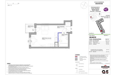 Rzut - Mieszkanie na sprzedaż 1 pokój o powierzchni 26,47 m² - numer 15_A010 w Miasto Moje 8