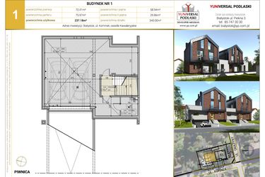 Rzut - Dom na sprzedaż 6 pokoi o powierzchni 237,18 m² - numer 1 w Kominek Nowe Miasto