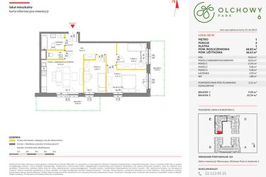 Rzut - Mieszkanie na sprzedaż 4 pokoje o powierzchni 68,81 m² - numer C.90 w Olchowy Park VI