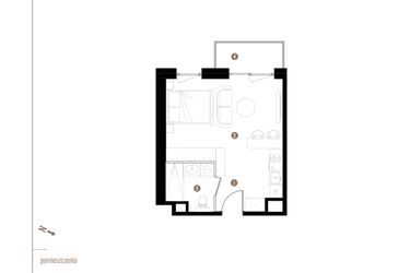 Rzut - Mieszkanie na sprzedaż 1 pokój o powierzchni 30,16 m² - numer A2.2.14 w Apartamenty Grundmanna