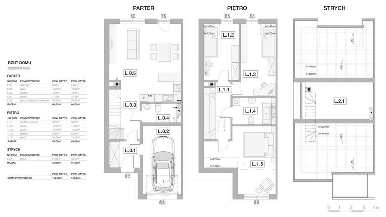 Rzut - Dom na sprzedaż 4 pokoje o powierzchni 129,62 m² - numer 17A w Słoneczne Juszkowo