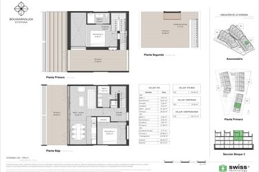 Rzut - Mieszkanie na sprzedaż 2 pokoje o powierzchni 60 m² - numer 133 w Bougainvillea - Estepona
