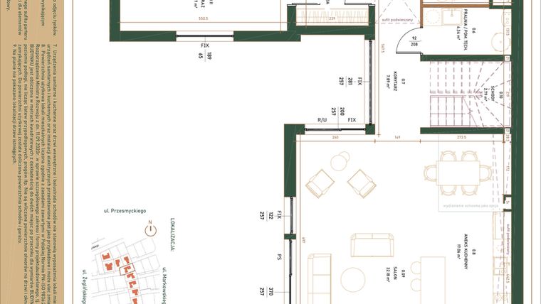 Rzut - Dom na sprzedaż 6 pokoi o powierzchni 222,76 m² - numer 5 w Rezydencje Piaseczno