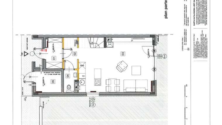 Rzut - Mieszkanie na sprzedaż 6 pokoi o powierzchni 123,51 m² - numer A.1 w Apartamenty Chłopickiego