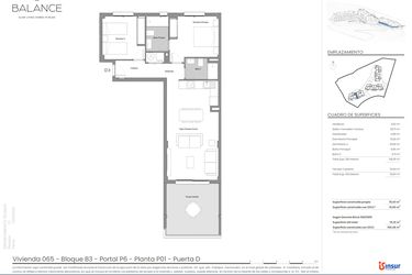 Rzut - Mieszkanie na sprzedaż 2 pokoje o powierzchni 75,19 m² - numer V65 w Balance
