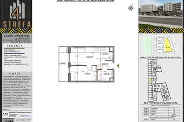 Rzut - Mieszkanie na sprzedaż 2 pokoje o powierzchni 34,48 m² - numer M098 w Strefa 4