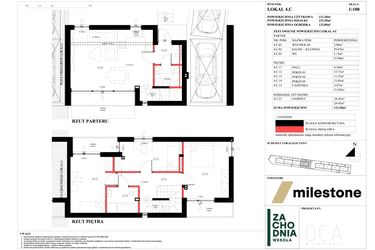 Rzut - Dom na sprzedaż 5 pokoi o powierzchni 112,2 m² - numer 4.C w Zachodnia Wesoła