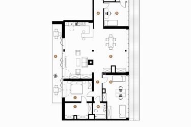 Rzut - Mieszkanie na sprzedaż 5 pokoi o powierzchni 159,85 m² - numer B-5-24 w Taczaka 5
