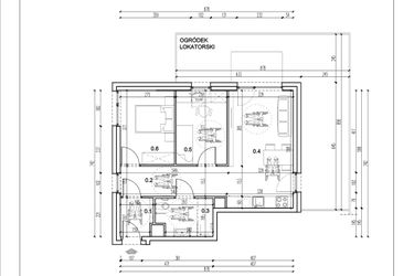 Rzut - Mieszkanie na sprzedaż 3 pokoje o powierzchni 56,2 m² - numer 8 w Łużycka 71