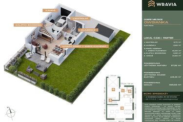 Rzut - Dom na sprzedaż 5 pokoi o powierzchni 106,08 m² - numer C3/B w Dobre Miejsce Owsianka
