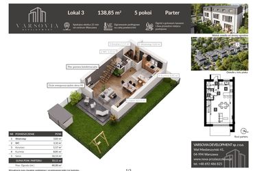 Rzut - Dom na sprzedaż 4 pokoje o powierzchni 138,85 m² - numer 3 w Osiedle Nova Przylaszczkova