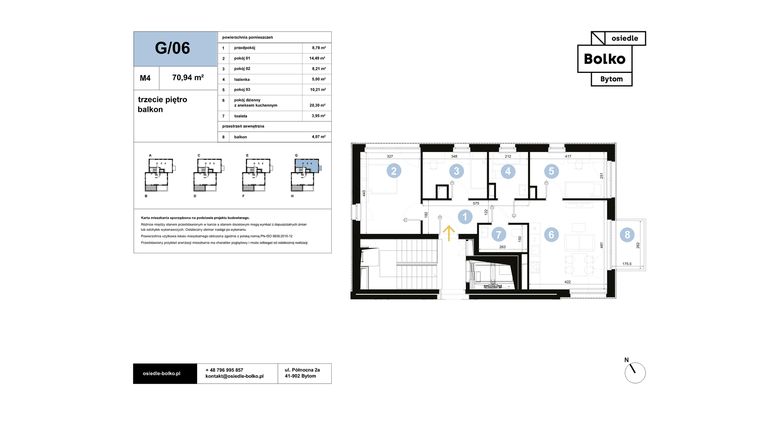 Rzut - Mieszkanie na sprzedaż 1 pokój o powierzchni 28,36 m² - numer G/02 w Osiedle Bolko etap II