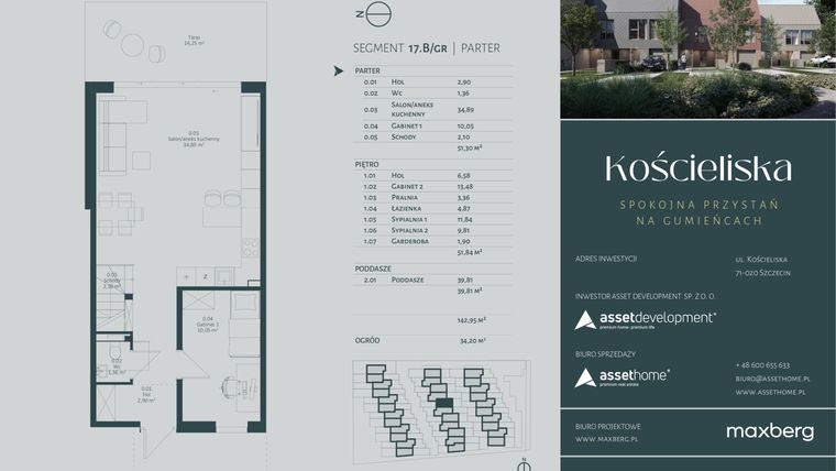 Rzut - Dom na sprzedaż 4 pokoje o powierzchni 142,95 m² - numer 17.B w Kościeliska