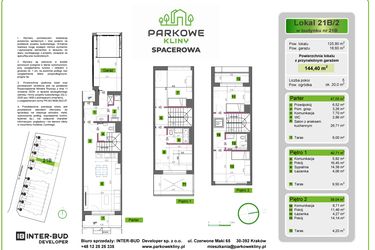 Rzut - Dom na sprzedaż 5 pokoi o powierzchni 144,4 m² - numer 21B/2 w Parkowe Kliny
