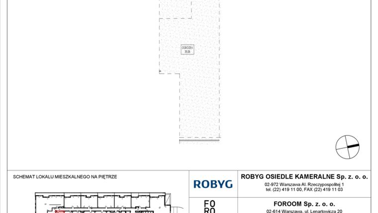 Rzut - Mieszkanie na sprzedaż 1 pokój o powierzchni 27,1 m² - numer OK6/A/0/6 w Osiedle Kameralne VI