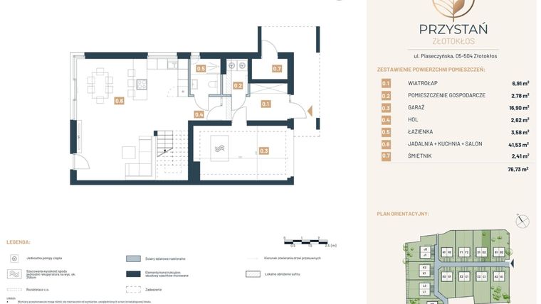 Rzut - Dom na sprzedaż 5 pokoi o powierzchni 151,66 m² - numer D2 w Przystań Złotokłos
