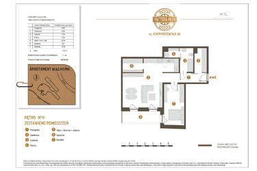 Rzut - Mieszkanie na sprzedaż 2 pokoje o powierzchni 68,3 m² - numer B1.B2.P0.M4 w Faktoria Młyn