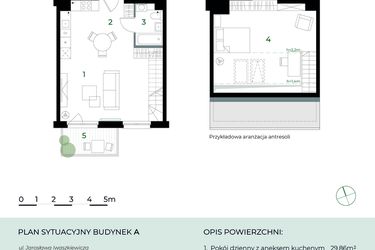 Rzut - Mieszkanie na sprzedaż 2 pokoje o powierzchni 35,93 m² - numer M34 w Park-Wojszyce