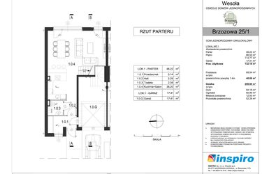 Rzut - Dom na sprzedaż 5 pokoi o powierzchni 172 m² - numer 25_1 w Brzozowy Zakątek