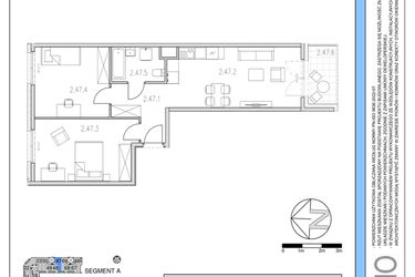 Rzut - Mieszkanie na sprzedaż 3 pokoje o powierzchni 60,18 m² - numer 47 w Osiedle Solne etap II